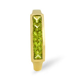 Peridot 3mm 9k Yellow Gold Ring