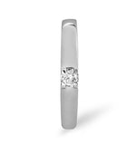 Solitaire Ring 0.11ct Diamond 9k White Gold