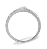 Solitaire Ring 0.11ct Diamond 9k White Gold