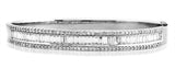 18k White Gold Diamond Bangle 2.00ct H/si