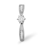 Sidestone Engagement Ring With 0.40ct Of Diamonds Set In 9k White Gold