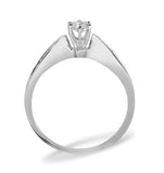 Sidestone Engagement Ring With 0.40ct Of Diamonds Set In 9k White Gold