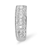 Eternity Ring Baguette Diamond 0.22ct In 9k White Gold