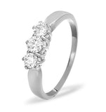 Trilogy Ring 0.50ct Diamond 9k White Gold