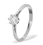 Solitaire Ring 0.35ct Diamond 9k White Gold