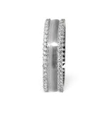 Mens 0.7ct G/vs Diamond 18k White Gold Dress Ring