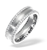 Ladies 18k White Gold Diamond Wedding Ring 0.70ct H/si