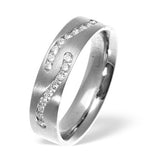 Ladies 18k White Gold Diamond Wedding Ring 0.30ct G/vs