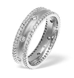 Chloe 2 Row 18k White Gold Diamond Wedding Ring 1.30ct H/si