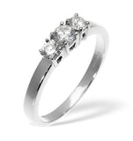 Ellie Platinum 3 Stone Diamond Ring 1.00ct H/si