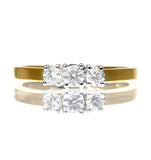Ellie 18k Gold 3 Stone Diamond Ring 1.50ct G/vs