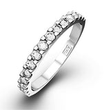 15 Stone Chloe 18k White Gold Diamond Half Eternity 1.50ct H/si
