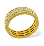 Mens 2ct G/vs Diamond 18k Gold Full Band Ring
