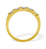 Emerald Cut 18k Gold Diamond Eternity Ring 1.00ct G/vs