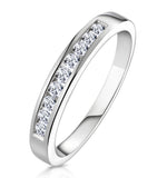 Rae Half Eternity Ring Channel Set 0.25ct Diamond 9k White Gold