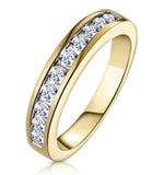 Rae 18k Gold Lab Diamond Half Band Eternity Ring 0.50ct G/vs
