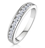 Rae 18k White Gold Lab Diamond Half Band Eternity Ring 0.50ct H/si