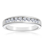 Rae 0.50ct Diamond Half Eternity Ring 9k White Gold