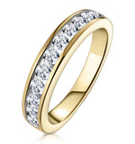 Rae Half Eternity Ring 0.75ct Diamond 9k Yellow Gold