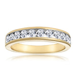 Rae Half Eternity Ring 0.75ct Diamond 9k Yellow Gold