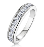 Rae Half Eternity Ring 0.75ct Diamond 9k White Gold