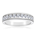 Rae Half Eternity Ring 0.75ct Lab Diamond 9k White Gold