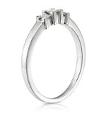Trilogy Ring 0.25ct Diamond 9k White Gold