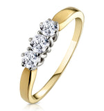Trilogy Ring 0.50ct Diamond 9k Yellow Gold