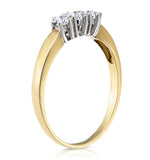 Trilogy Ring 0.50ct Diamond 9k Yellow Gold
