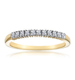 Half Eternity Ring Diamond 9k Yellow Gold 0.15ct