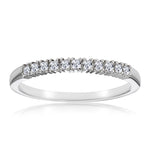 Half Eternity Ring 0.15ct Claw Set Diamond 9k White Gold