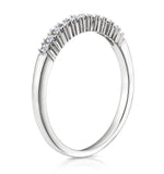 Half Eternity Ring 0.15ct Claw Set Diamond 9k White Gold