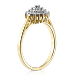 Cluster Ring 0.25ct Diamond 9k Yellow Gold - E5362