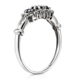 Sapphire 0.34ct And Diamond 9k White Gold Ring