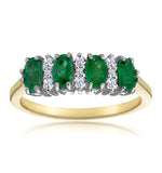 Emerald 0.94ct And Diamond 18k Gold Ring