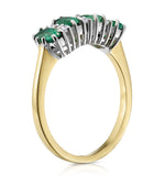 Emerald 0.94ct And Diamond 18k Gold Ring