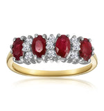 Ruby 1.12ct And Diamond 18k Gold Ring