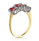 Ruby 1.12ct And Diamond 9k Gold Ring