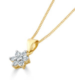 0.25ct G/vs Diamond And 18k Gold Pendant Necklace - Fr27-47xua