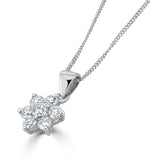 0.50ct H/si Diamond And Platinum Pendant Necklace - Fr27-72jus