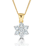 0.50ct G/vs Diamond And 18k Gold Pendant Necklace - Fr27-72xua
