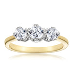 Emily 18k Gold 3 Stone Diamond Ring 0.75ct