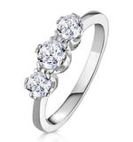 Emily 18k White Gold 3 Stone Diamond Ring 0.75ct G/vs