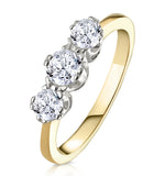 Emily 18k Gold 3 Stone Diamond Ring 0.75ct