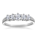 Ellie 18k White Gold 5 Stone Diamond Eternity Ring 0.50ct