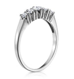 Ellie 18k White Gold 5 Stone Diamond Eternity Ring 0.50ct G/vs