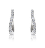 Hoop Earrings 0.11ct Diamond 9k White Gold