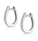 Hoop Earrings 0.11ct Diamond 9k White Gold