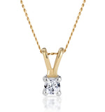Diamond Solitaire Necklace 0.10ct Diamond 9k Yellow Gold