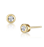 Stud Earrings 0.10ct Diamond 9k Yellow Gold